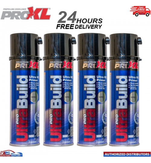 PROXL Pro Ultra Build High Build Primer x4 Aerosol 500ml GREY Pro XL